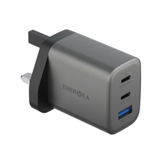 Energea Ampcharge Gan65, 2C1A Pd/Pps/Qc3.0 Wall Charger,65W (Uk) - Gunmetal